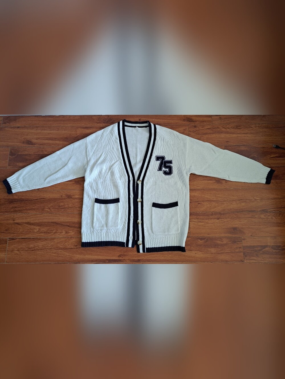 Clearance! H&M Green Cardigan and '75'  Sweater